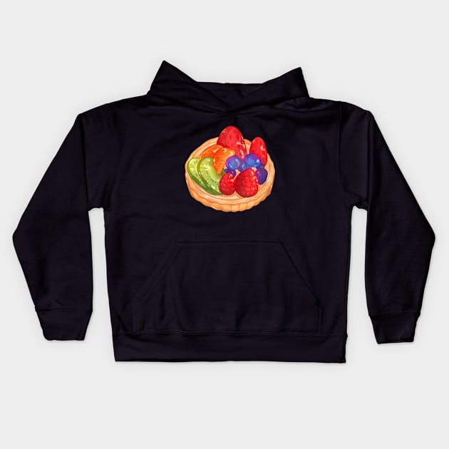 Fruit Tart Kids Hoodie by Claire Lin